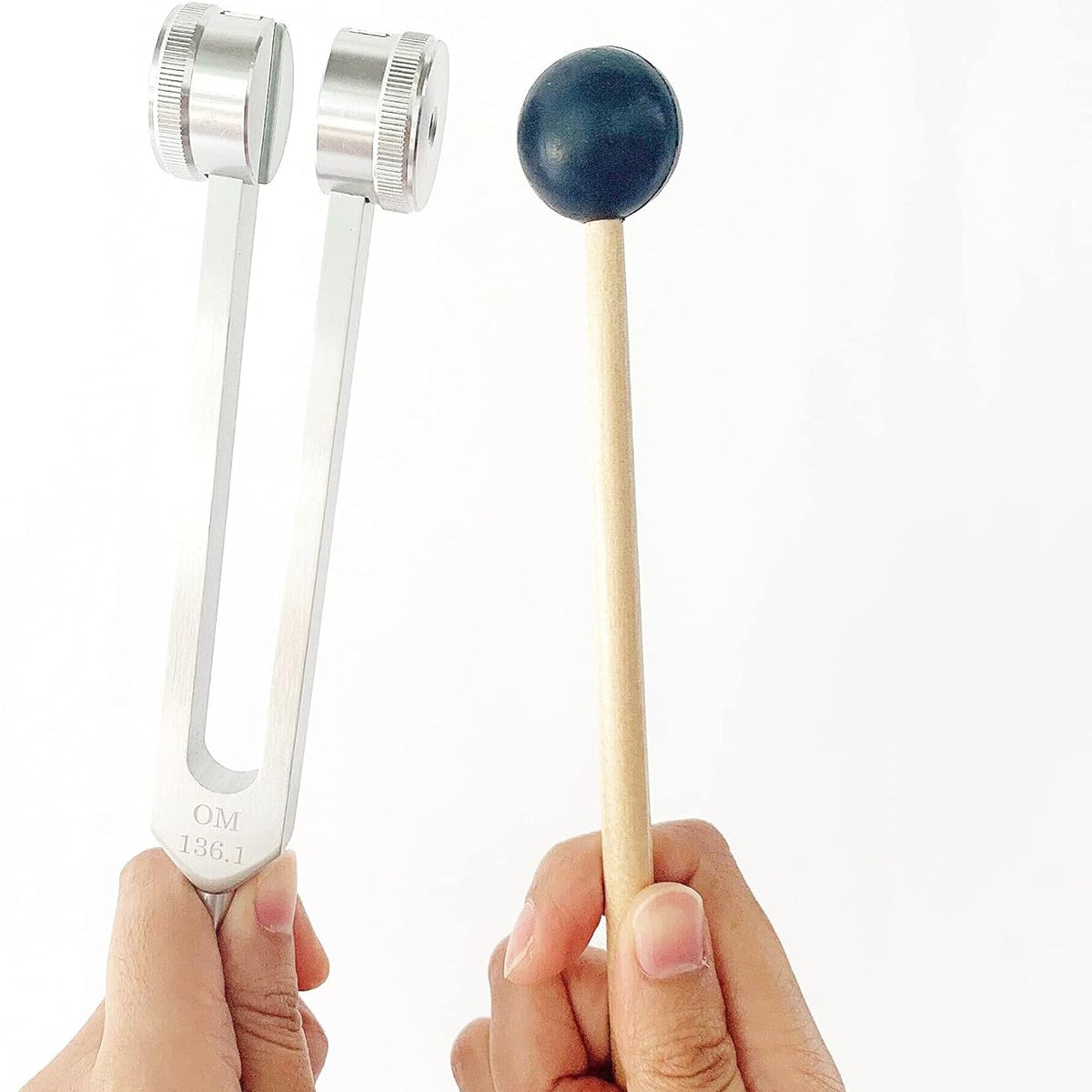 OM 136.1 Hz Tuning Forks for Healing Chakra Tuning Forks Weighted Angel Tuning Forks Medical Sonic Slider Tuning Fork 136.1Hz Frequency Generator for Healing Yoga