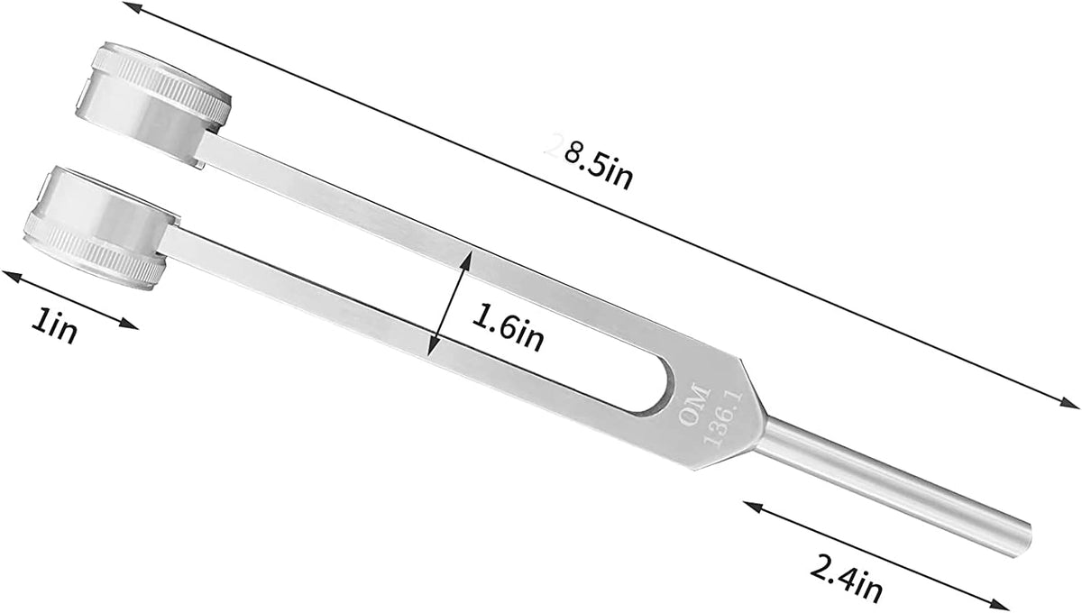 OM 136.1 Hz Tuning Forks for Healing Chakra Tuning Forks Weighted Angel Tuning Forks Medical Sonic Slider Tuning Fork 136.1Hz Frequency Generator for Healing Yoga