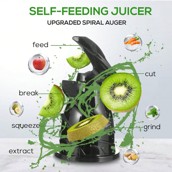 Salibarry Cold Press Juicer, Slow Masticating Juicer Machines with 4.1" Large Feed Chute Fit Whole Vegetable & Fruit, Self Feeding Blender Easy to Clean, 98% Juice Purity,Quiet Motor Fruit Presses for Household Purposes