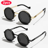 New ND2-400 9 Level Adjustable Dimming Polarized Sunglasses Men Women Punk round Glasses Driving Eyeglasses ND Filter