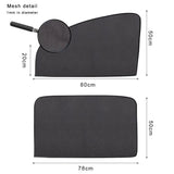 Summer Thickened Meshside Curtain Car Sun Shade Car Magnetic Curtain Sun Shade UV Protection Side Window Mesh Sun Visor