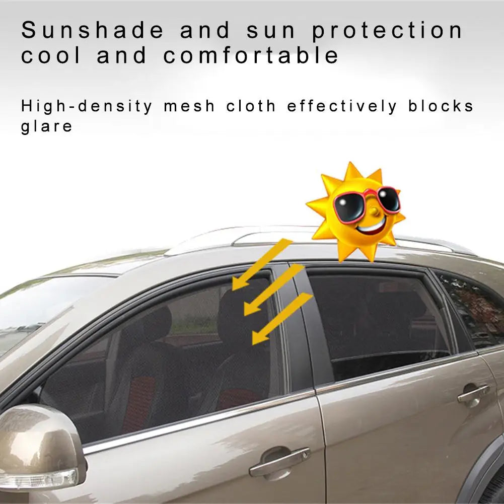 Summer Thickened Meshside Curtain Car Sun Shade Car Magnetic Curtain Sun Shade UV Protection Side Window Mesh Sun Visor