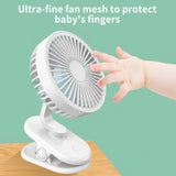 Mini Clip on Fan, Small Powerful USB Desk Fan, 3 Speeds Adjustable, 270 ° Adjustable, Personal Cooling Fan, Portable Fan for Home Office Stroller Camping