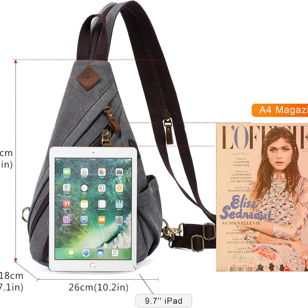 Sling Bag Crossbody Backpack Sling Backpack Shoulder Bag Casual Daypacks for Women Men Cycling Hiking Travel
