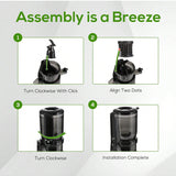 Salibarry Cold Press Juicer, Slow Masticating Juicer Machines with 4.1