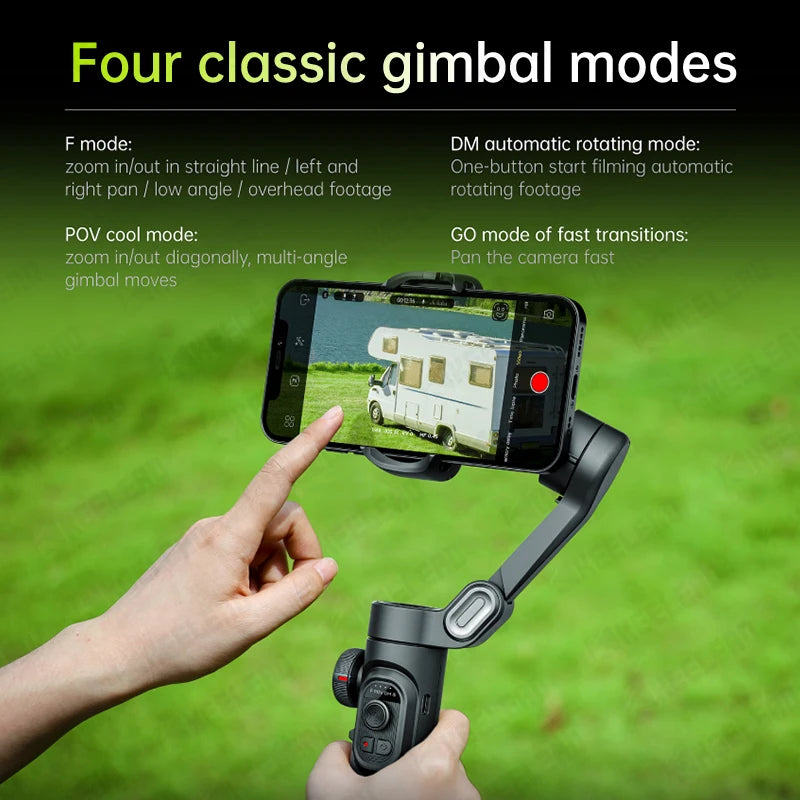 AOCHUAN Smart XE 3-Axis Gimbal Stabilizer Foldable Selfie Stick APP Control Handheld Stabilizer for Cell Phone Smartphone Mobile