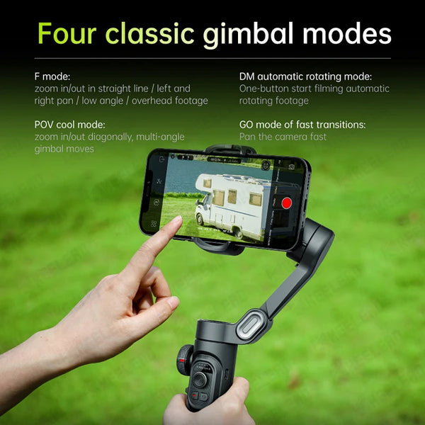 AOCHUAN Smart XE 3-Axis Gimbal Stabilizer Foldable Selfie Stick APP Control Handheld Stabilizer for Cell Phone Smartphone Mobile