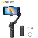 AOCHUAN Smart XE 3-Axis Gimbal Stabilizer Foldable Selfie Stick APP Control Handheld Stabilizer for Cell Phone Smartphone Mobile