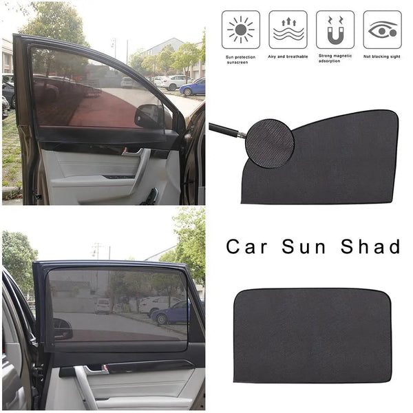 Summer Thickened Meshside Curtain Car Sun Shade Car Magnetic Curtain Sun Shade UV Protection Side Window Mesh Sun Visor