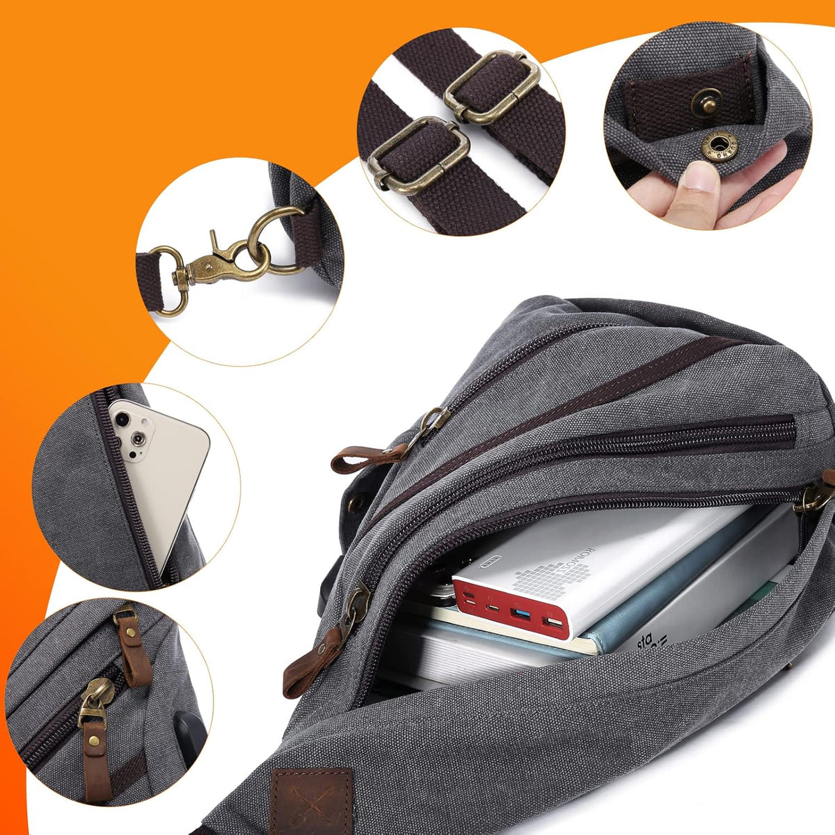 Sling Bag Crossbody Backpack Sling Backpack Shoulder Bag Casual Daypacks for Women Men Cycling Hiking Travel