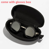 New ND2-400 9 Level Adjustable Dimming Polarized Sunglasses Men Women Punk round Glasses Driving Eyeglasses ND Filter