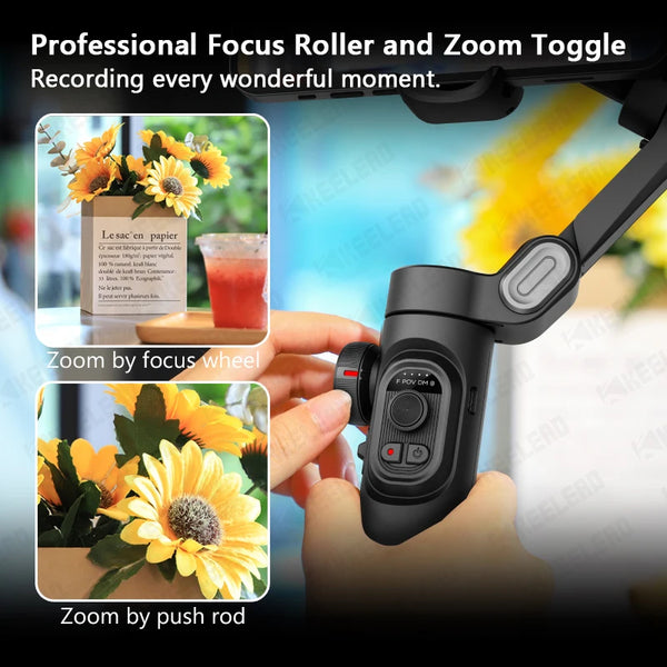 AOCHUAN Smart XE 3-Axis Gimbal Stabilizer Foldable Selfie Stick APP Control Handheld Stabilizer for Cell Phone Smartphone Mobile