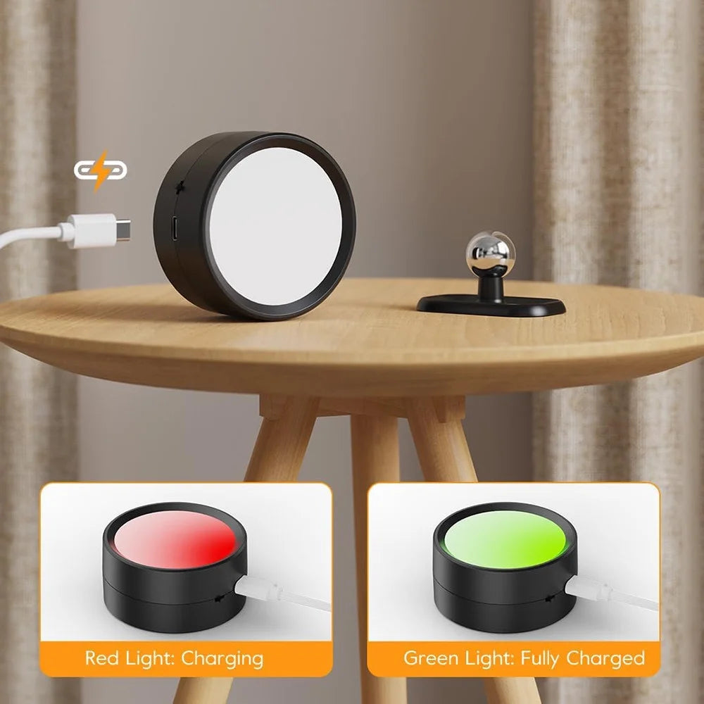 Battery Operated Wall Sconce, Rechargeable LED Wall Mounted Lights with Remote, Touch and 360° Rotate Dimmable, Magnetic Wall Sconce Lamp 3 Colors for Bedroom Bedside
