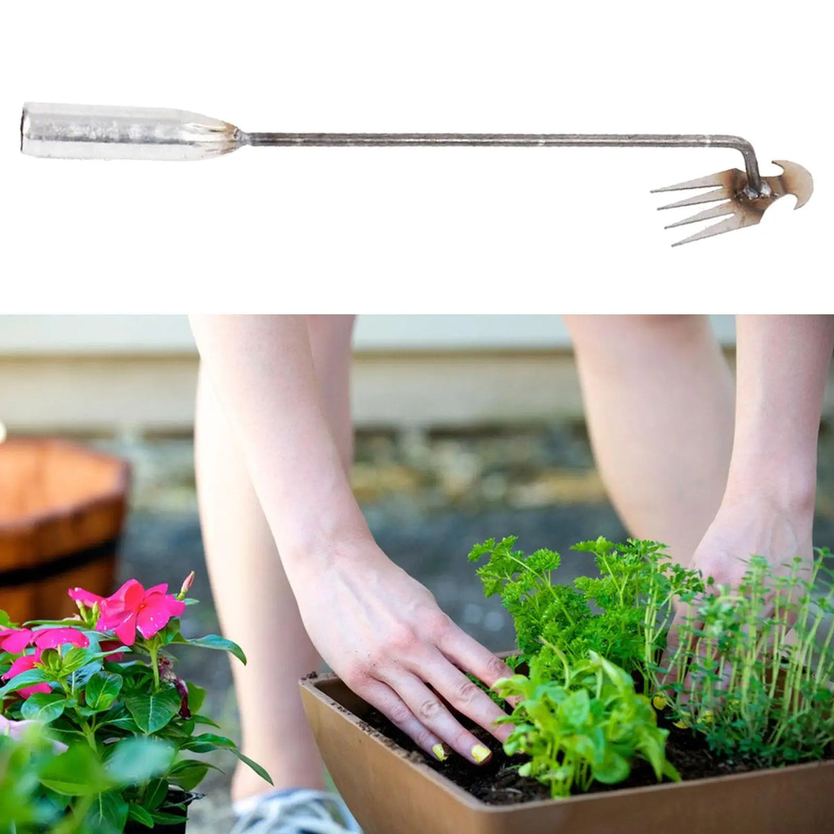 Garden Weeding Tool Stand up Weeder Puller Tool Gardening Agricultural Tools Gardening Hoes for Weeding Vegetable Digging