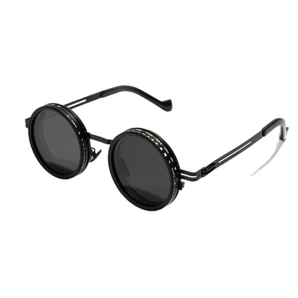New ND2-400 9 Level Adjustable Dimming Polarized Sunglasses Men Women Punk round Glasses Driving Eyeglasses ND Filter