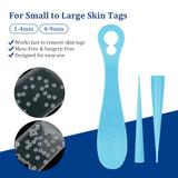 2 in 1 Auto Skin Tag Removal Kit Painless Mole Wart Remover Equipment Micro Skin Tag Treatment Tool Easy to Clean Skin Care Tool